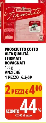 Tigros Prosciutto cotto alta qualità i firmati ROVAGNATI offerta
