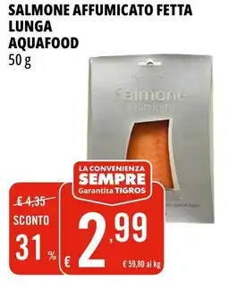 Tigros Salmone affumicato fetta lunga AQUAFOOD offerta