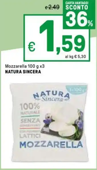 Iper La Grande Mozzarella NATURA SINCERA offerta