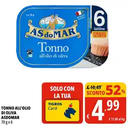 Tigros Tonno all'olio di oliva ASDOMAR offerta
