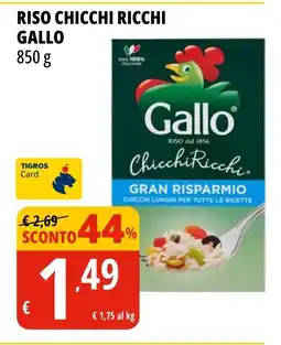 Tigros Riso chicchi ricchi GALLO offerta