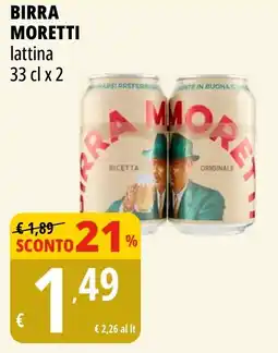 Tigros Birra MORETTI offerta