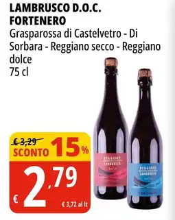 Tigros Lambrusco d.o.c. FORTENERO offerta