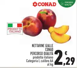Conad Nettarine gialle CONAD PERCORSO QUALITÀ offerta
