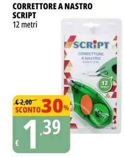 Tigros Correttore a nastro SCRIPT offerta