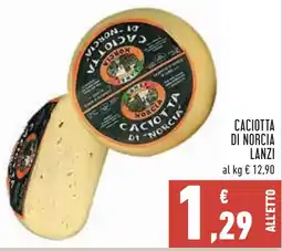 Conad Caciotta di norcia LANZI offerta