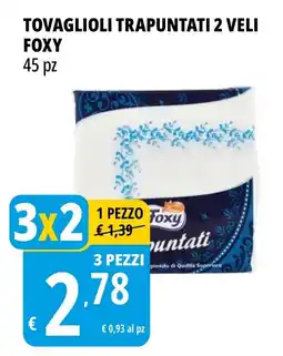 Tigros Tovaglioli trapuntati 2 veli FOXY offerta