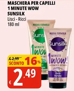 Tigros Maschera per capelli 1 minute wow SUNSILK offerta