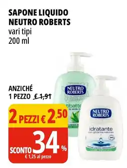 Tigros Sapone liquido NEUTRO ROBERTS offerta