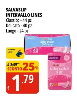 SALVASLIP INTERVALLO LINES