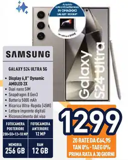 Unieuro SAMSUNG GALAXY S24 ULTRA 5G offerta