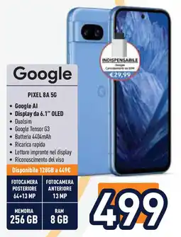 Unieuro Google PIXEL 8A 5G offerta