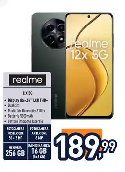 Unieuro realme 12X 5G offerta