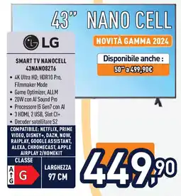 Unieuro LG SMART TV NANOCELL 43NAN082T6 offerta