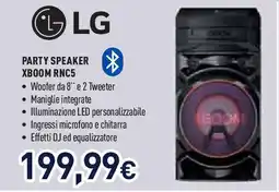 Unieuro LG PARTY SPEAKER XBOOM RNC5 offerta