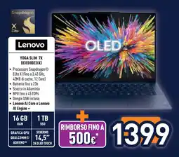 Unieuro Lenovo YOGA SLIM 7X (83ED0023IX) offerta