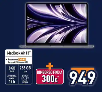 Unieuro MacBook Air 13" offerta