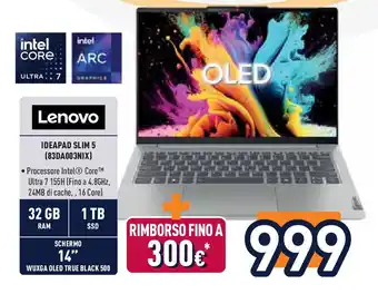 Unieuro Lenovo IDEAPAD SLIM 5 (83DA003NIX) offerta