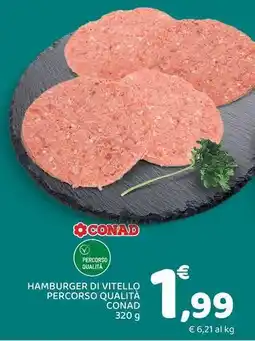 Conad City Hamburger di vitello PERCORSO QUALITÀ CONAD offerta