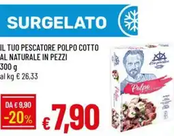 Galassia Il tuo pescatore polpo cotto al naturale in pezzi offerta