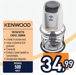 Unieuro KENWOOD TRITATUTTO CHP61.100WH offerta