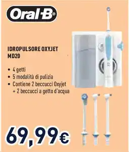 Unieuro Oral-B IDROPULSORE OXYJET MD20 offerta