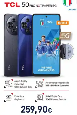 Unieuro TCL 50 PRO NXTPAPER 5G offerta