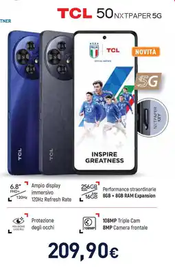 Unieuro TCL 50 NXTPAPER 5G offerta