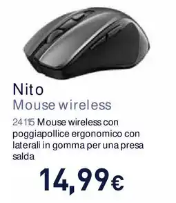 Unieuro Nito Mouse wireless offerta