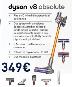 Unieuro dyson v8 absolute offerta