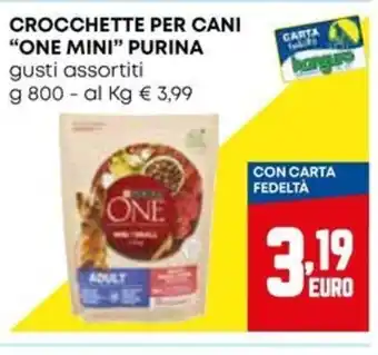 Kanguro Crocchette per cani “one mini” PURINA offerta