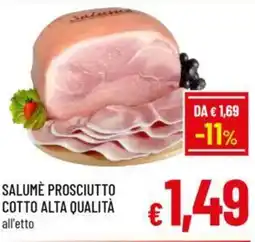 A&O Salumè prosciutto cotto alta qualità offerta