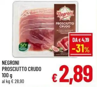 A&O Negroni prosciutto crudo offerta