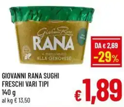 A&O Giovanni rana sughi freschi vari tipi offerta
