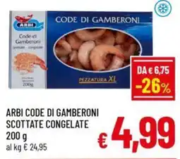 A&O Arbi code di gamberoni scottate congelate offerta
