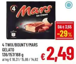 A&O 4 TWIX/BOUNTY/MARS GELATO offerta