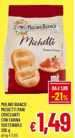 A&O Mulino bianco michetti pani croccanti con farina sostenibile offerta