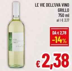 A&O Le vie dell'uva vino grillo offerta