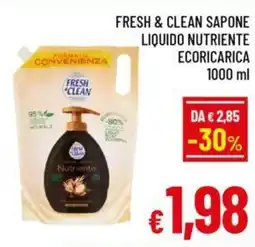 Fresh & clean sapone liquido nutriente ecoricarica