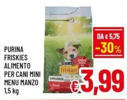 A&O Purina friskies alimento per cani mini menu manzo offerta