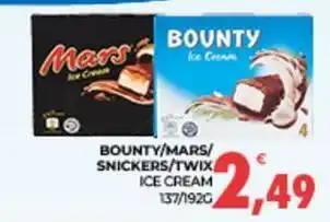 Eté Bounty/mars/ snickers/twix ice cream offerta