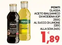 Eté PONTI glassa aceto balsamico di modena igp al succo di limone alla soia offerta