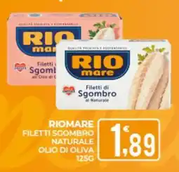Eté RIOMARE filetti sgombro naturale olio di oliva offerta