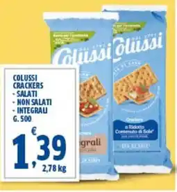 Sigma Colussi crackers offerta