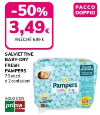 Basko Salviettine baby-dry fresh pampers offerta