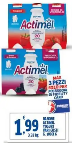 Sigma Danone actimel yogurt offerta