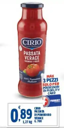 Sigma Cirio passata di pomodoro verace offerta