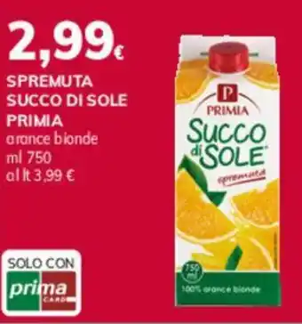 Basko Spremuta succo di sole primia offerta