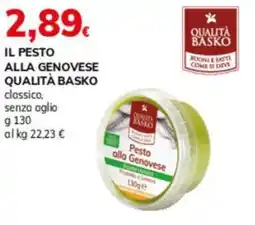 Il pesto alla genovese qualità basko