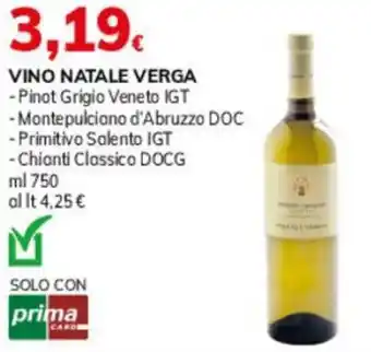 Basko Vino NATALE VERGA offerta